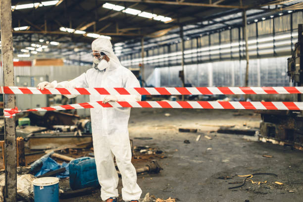 Professional Sewage Cleanup technician working in Corpus Christi, TX